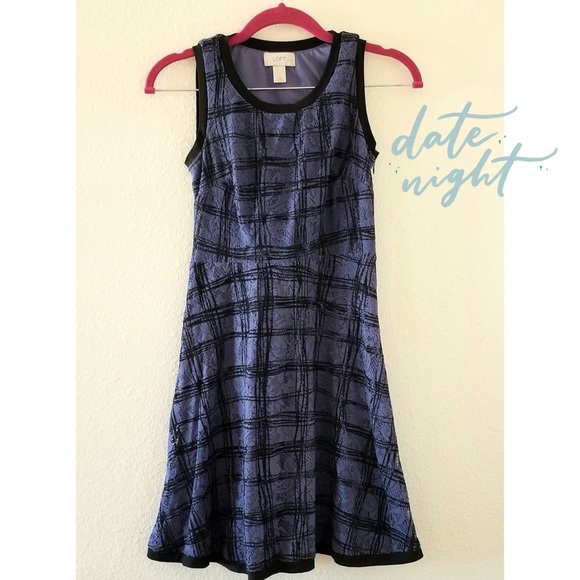 LOFT Dresses & Skirts - Ann Taylor Loft Petites Plaid Fit & Flare Dress
